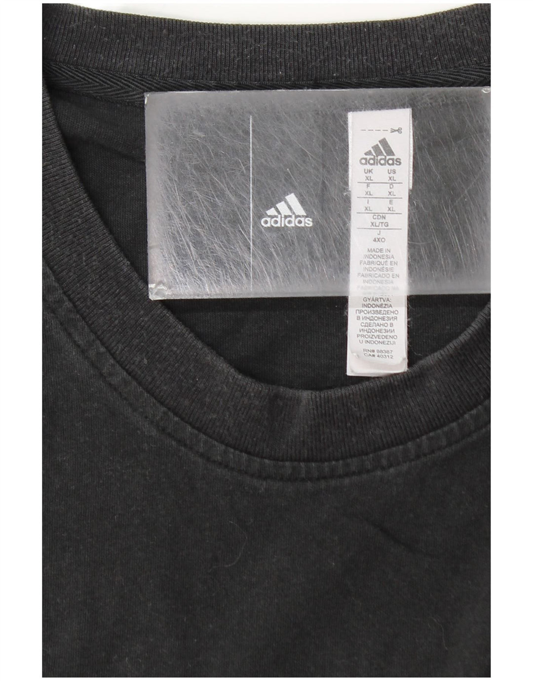 T-shirt męski ADIDAS XL, czarny, bawełniany