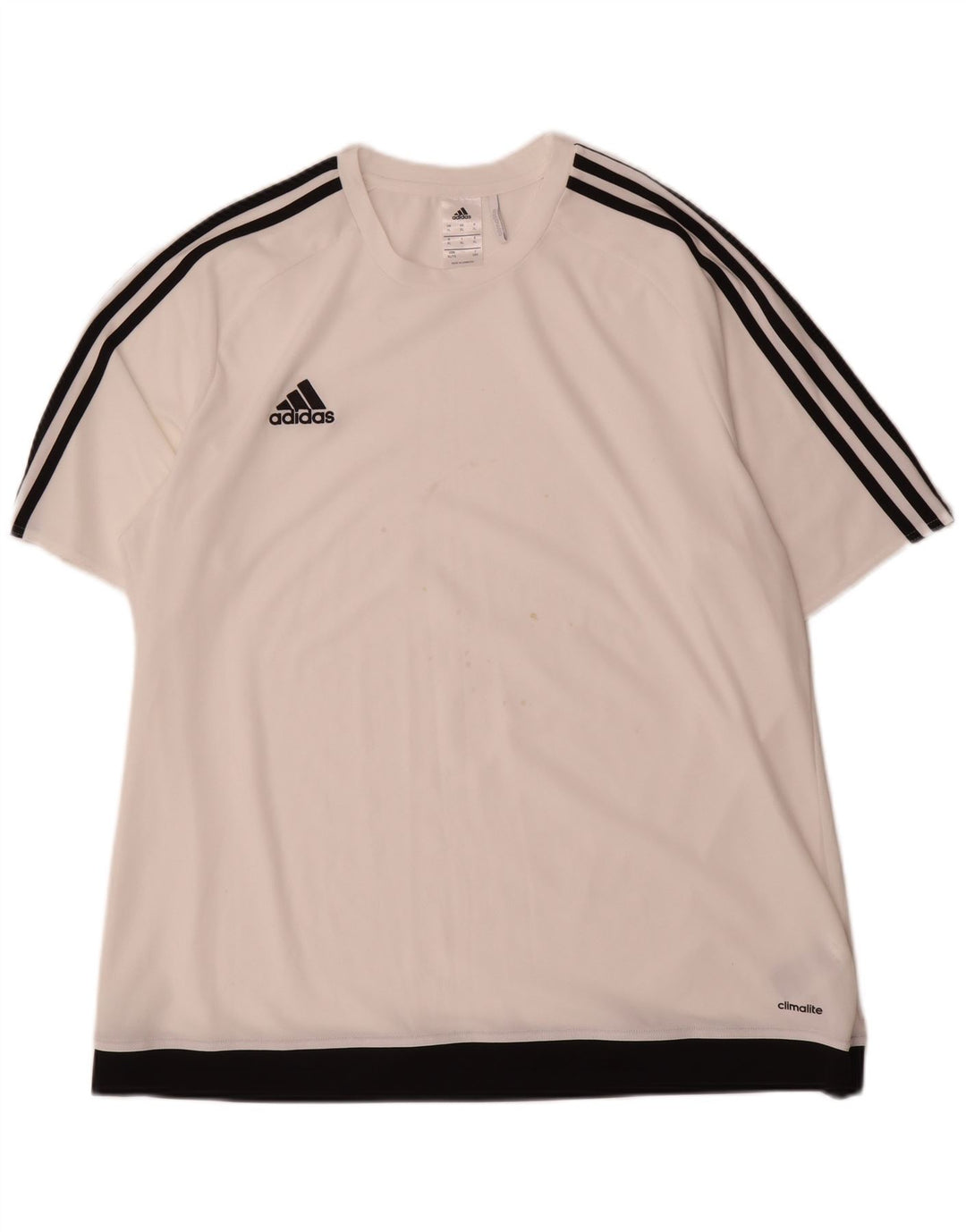 Adidas Męska koszulka Climalite Top XL Biały poliester z blokami kolorów