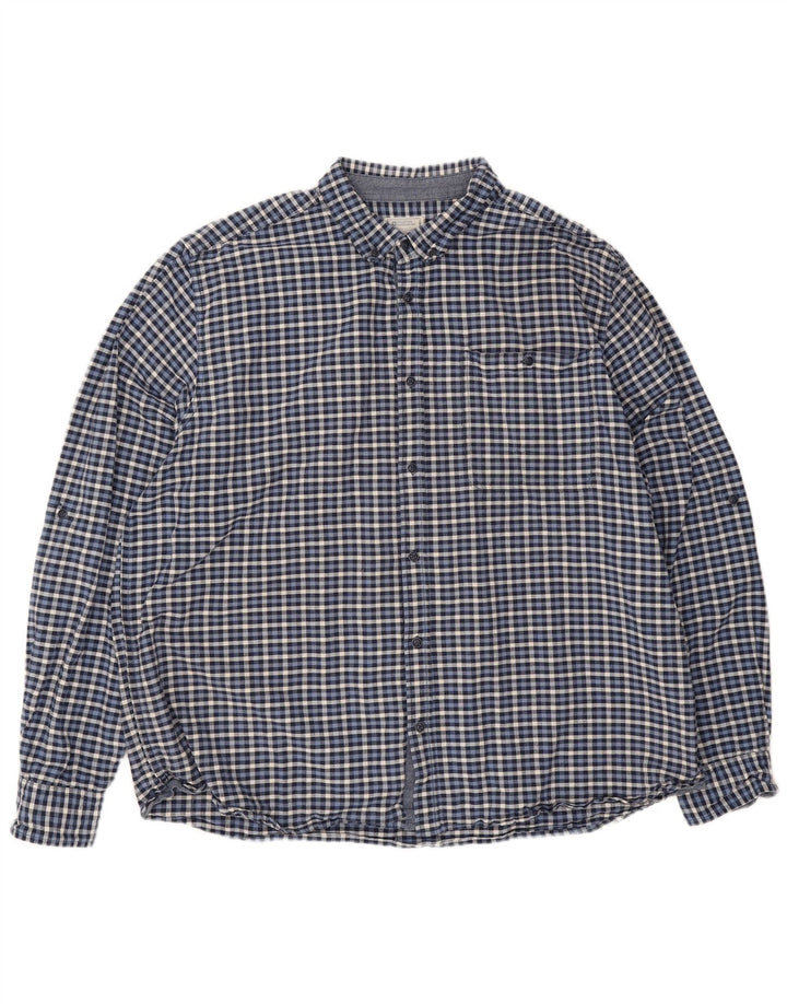 Męska koszula flanelowa Mountain Warehouse 3XL, granatowa, bawełniana w kratkę