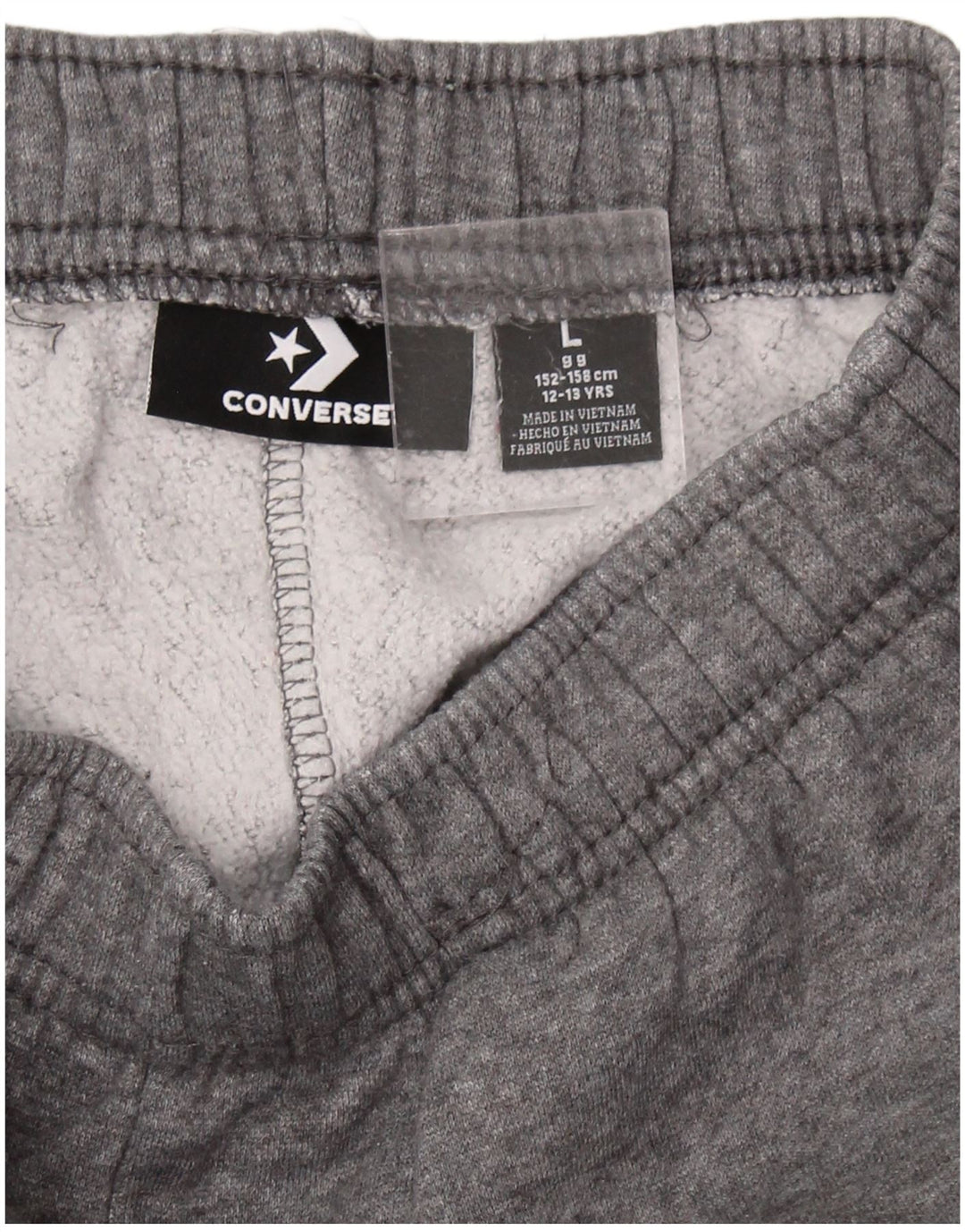 CONVERSE Boys Graphic Tracksuit Trousers Joggers 12-13 Years Large  Grey
