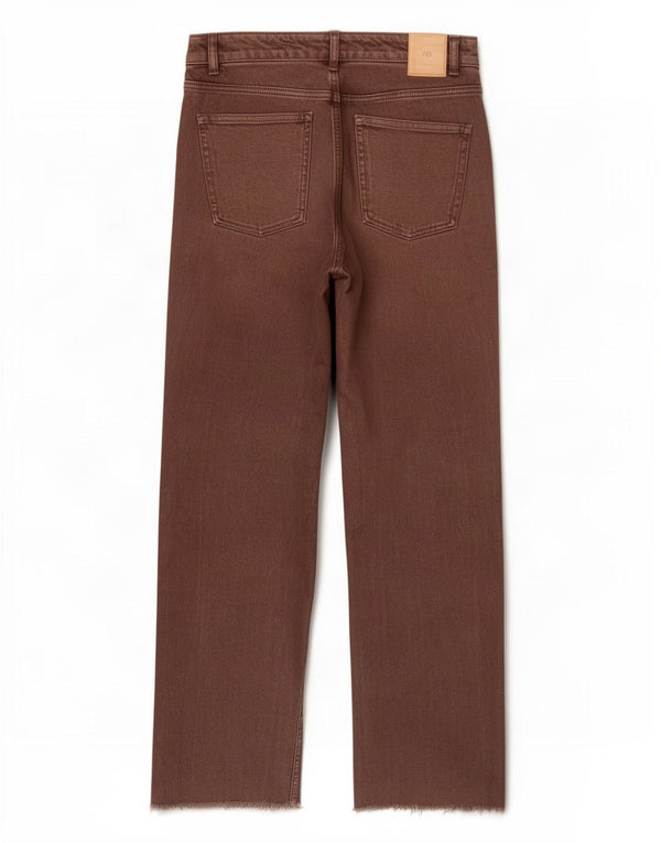 Damskie proste dżinsy Zara EU 38 Small W28 L29 Brązowa bawełna