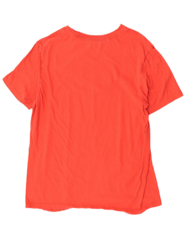 Męski T-shirt z grafiką Nike, bawełniany, średni czerwony