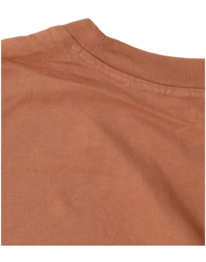 Adidas Męski T-shirt Top Średni Brązowy Bawełniany