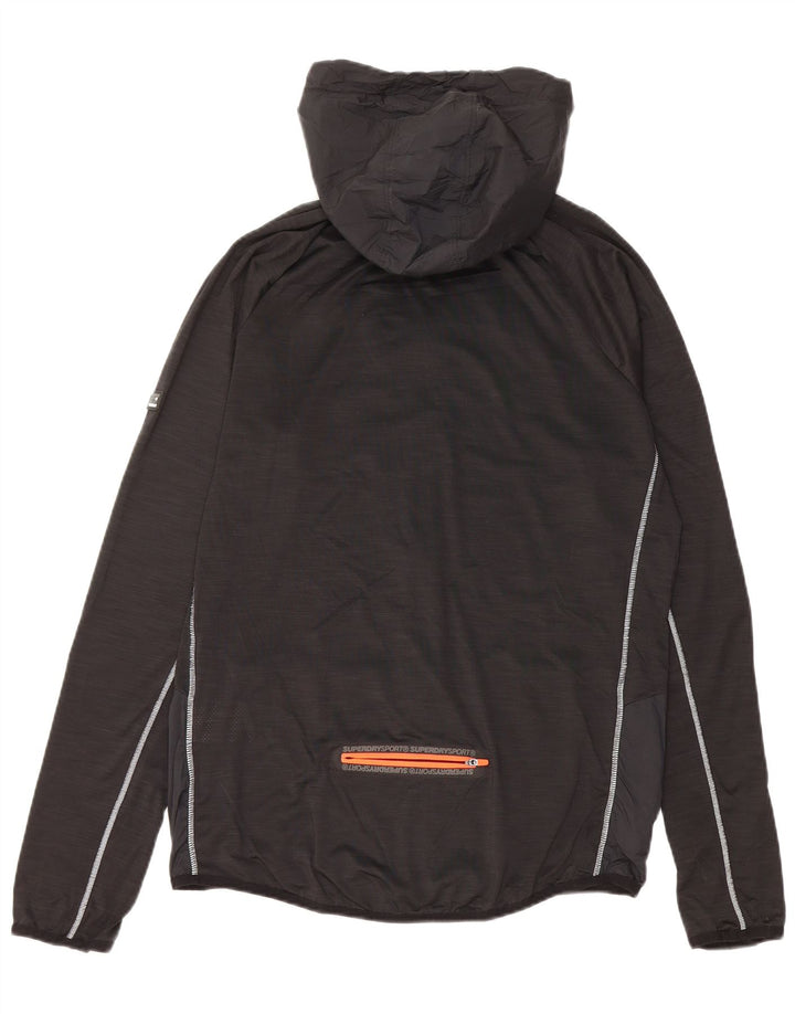 Męska bluza dresowa Superdry o sportowym kroju, duża czarna