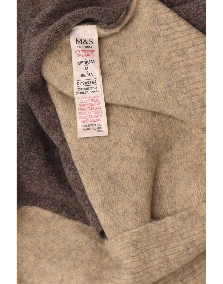 Marks & Spencer Damski sweter z golfem UK 14, średni szary