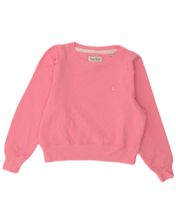 Bluza damska Jack Wills Crop Oversize, UK 10, mała, różowa bawełna