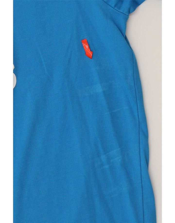 ADIDAS Mens Climalite Graphic T-Shirt Top Medium Blue Cotton Vintage Adidas and Second-Hand Adidas from Messina Hembry 