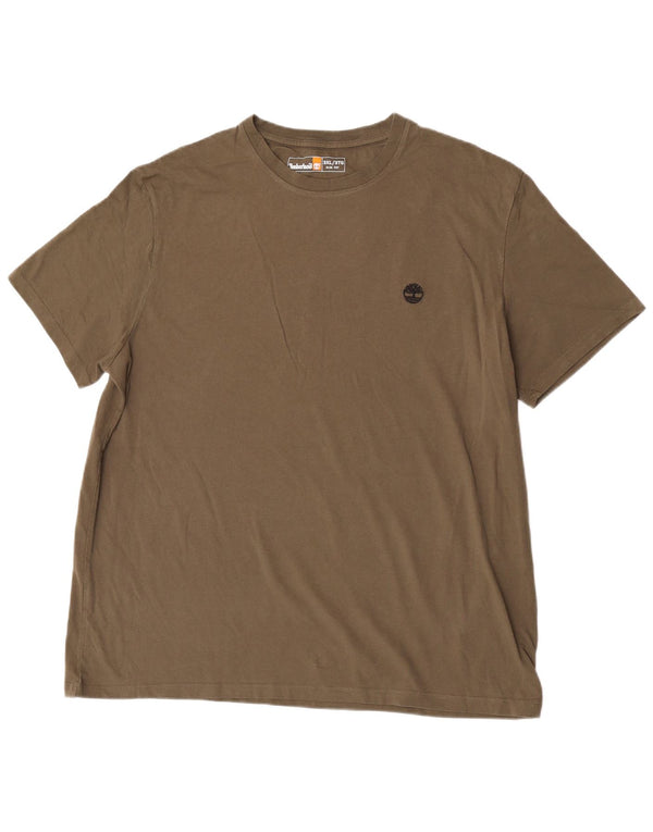 T-shirt męski slim fit Timberland, bawełniany khaki, 3XL