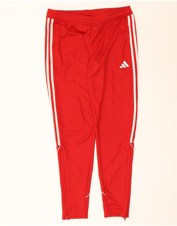 Adidas Womens Aeroready Regular Fit Tracksuit Trousers UK 14 Medium Red