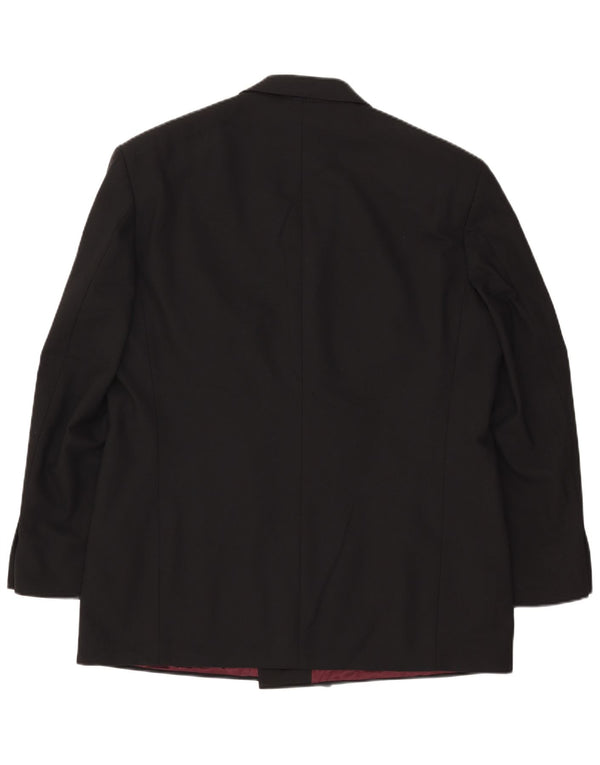 Marks & Spencer Męska marynarka dwurzędowa UK 44 XL, czarny poliester
