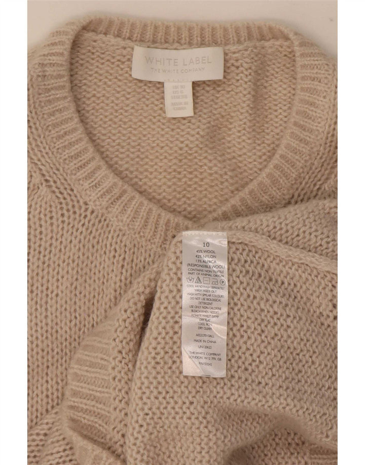 Sweter damski White Label UK 10 Small Beżowa wełna