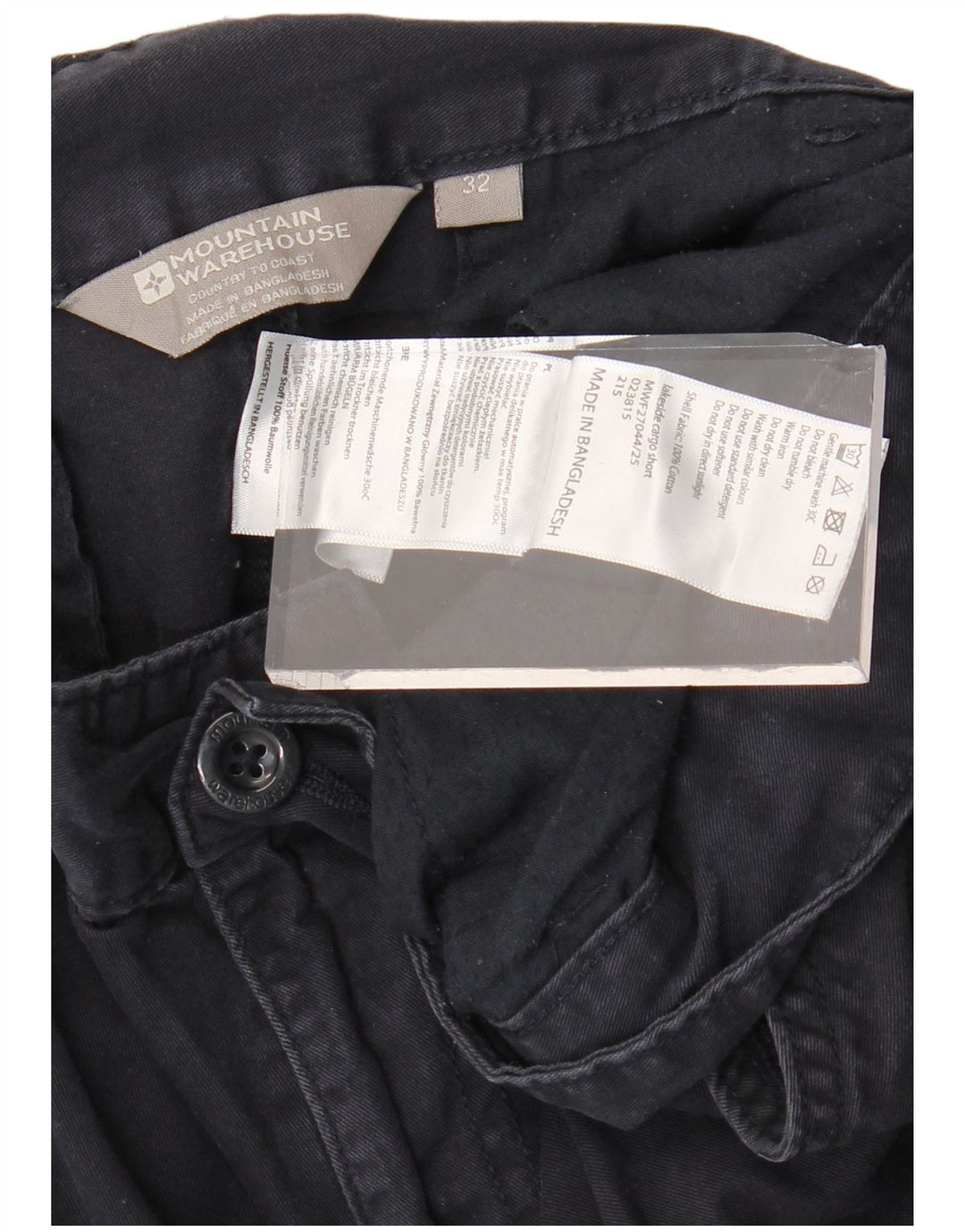 Męskie spodenki cargo MOUNTAIN WAREHOUSE W32 Średni granatowy, bawełniany