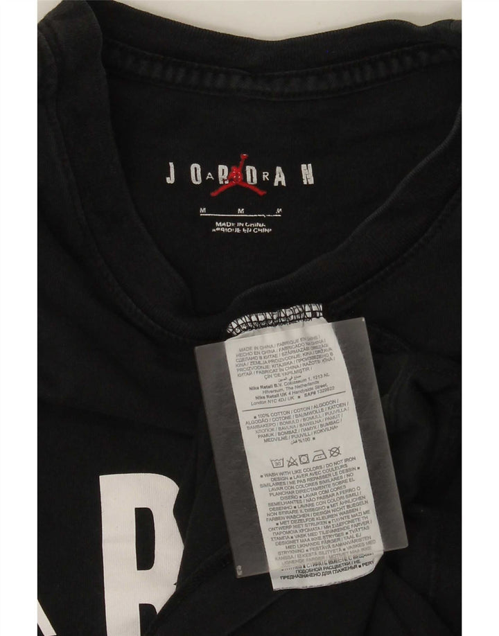 Męski T-shirt Jordan z grafiką, średni czarny, bawełniany
