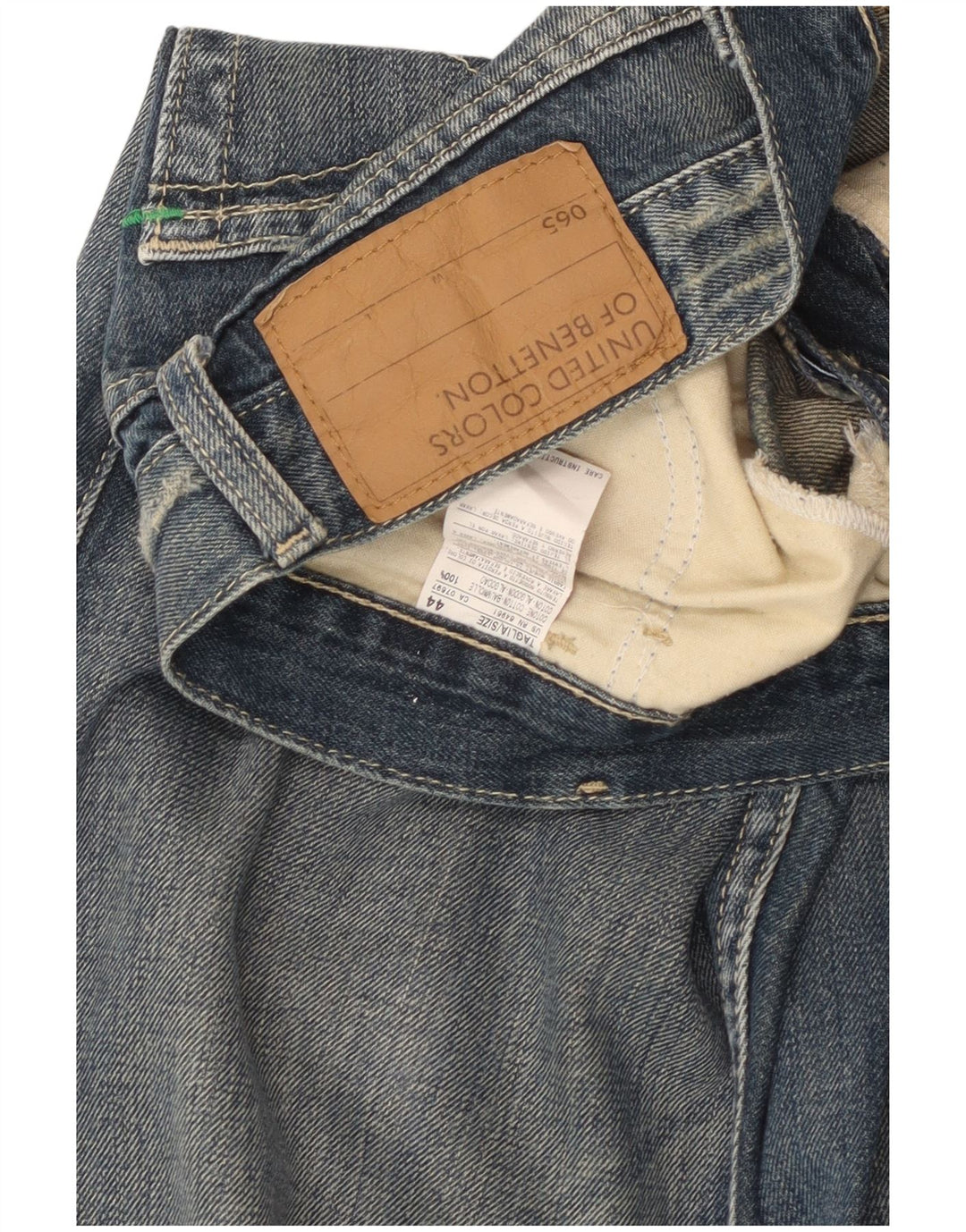Damskie dżinsy Benetton Bootcut IT 44 Medium W30 L33 Niebieska bawełna