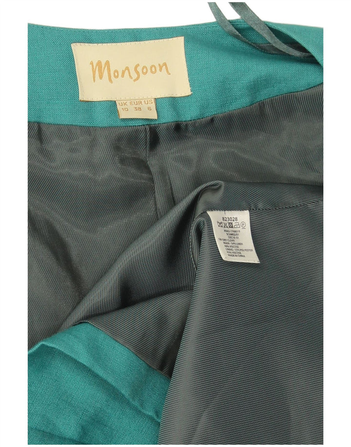 Damska marynarka Monsoon Open Blazer UK 10 Small, turkusowa pościel