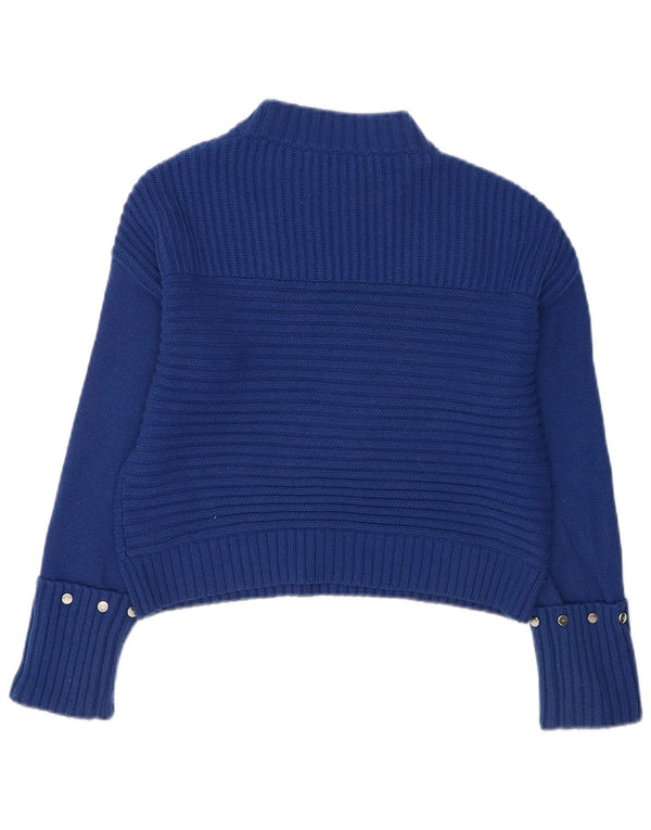 Karen Millen Damski sweter oversize z golfem UK 6 XS Niebieski