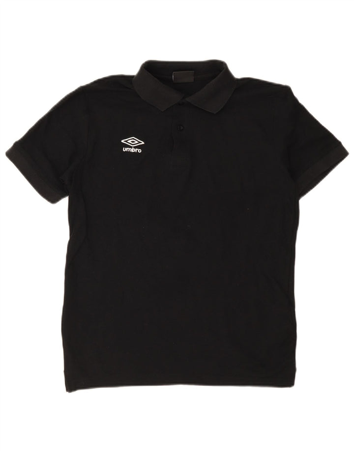Męska koszulka polo Umbro, mała, czarna, bawełniana