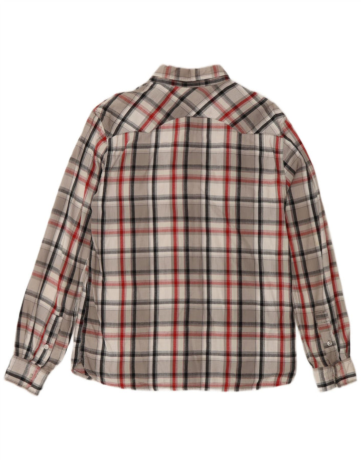 Męska koszula flanelowa Levi's, bawełniana w szarą kratę