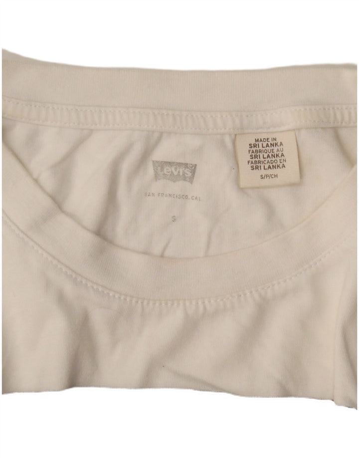 Damska kamizelka Levi's Crop Graphic Top UK 10 Small White