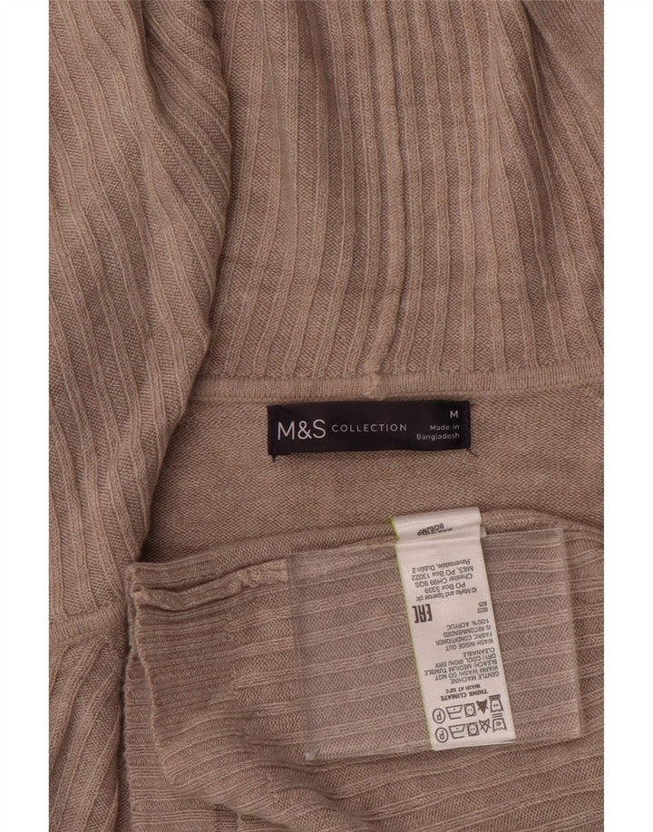 Marks & Spencer Damski sweter rozpinany z kapturem, UK 14, średni beż