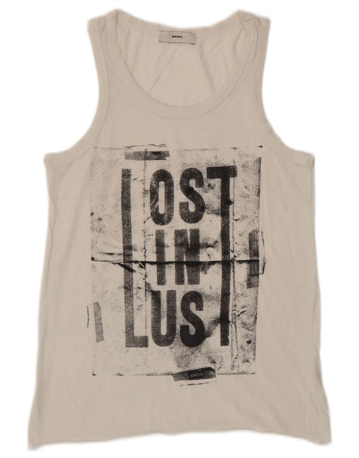 Damska kamizelka graficzna DIESEL Top UK 10 Small White
