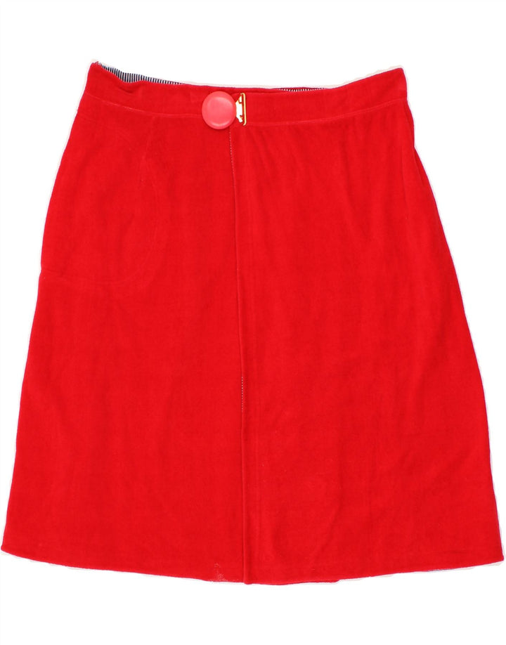 VINTAGE Womens A-Line Skirt W30 Medium Red Vintage Vintage and Second-Hand Vintage from Messina Hembry 