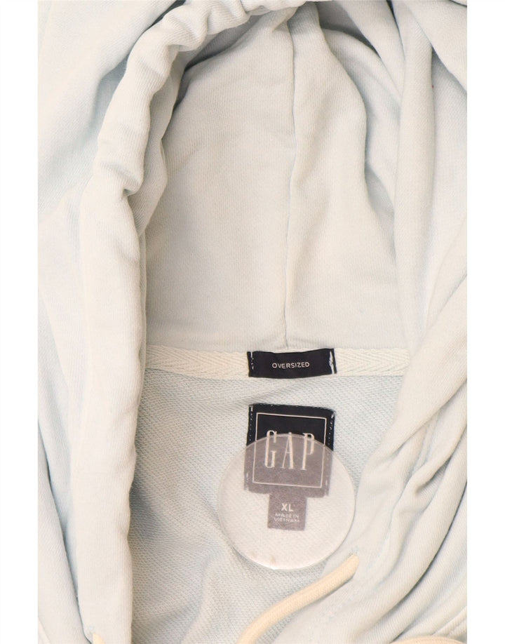 Gap Męski sweter oversize z kapturem XL, niebieski Tie Dye, bawełniany