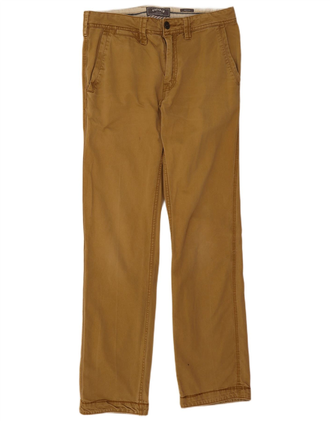 Męskie proste spodnie chino Fat Face W30 L31 Khaki, bawełna