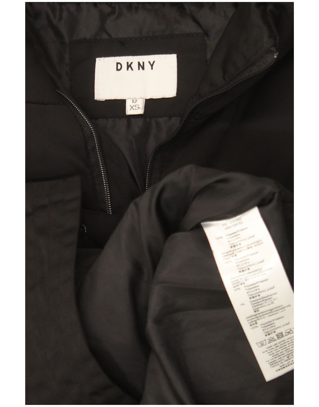 DKNY Dziewczęca ocieplana kurtka 11-12 lat XS, czarna, poliester