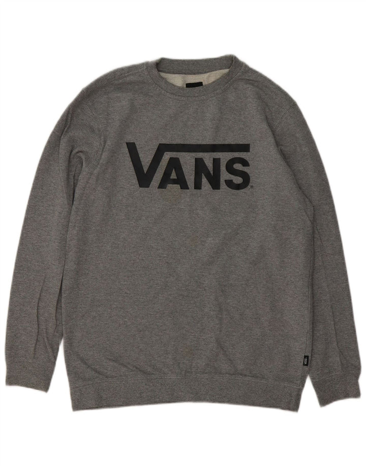 Damska bluza z grafiką Vans, UK 18 XL, szara bawełna