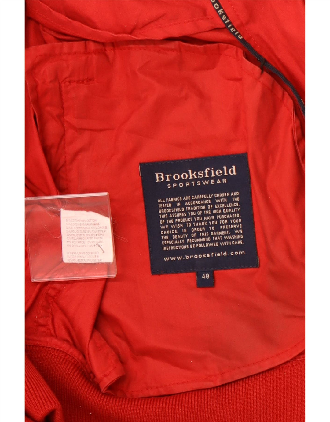 Damska kurtka bomberka BROOKSFIELD IT 48 XL, czerwona, bawełniana