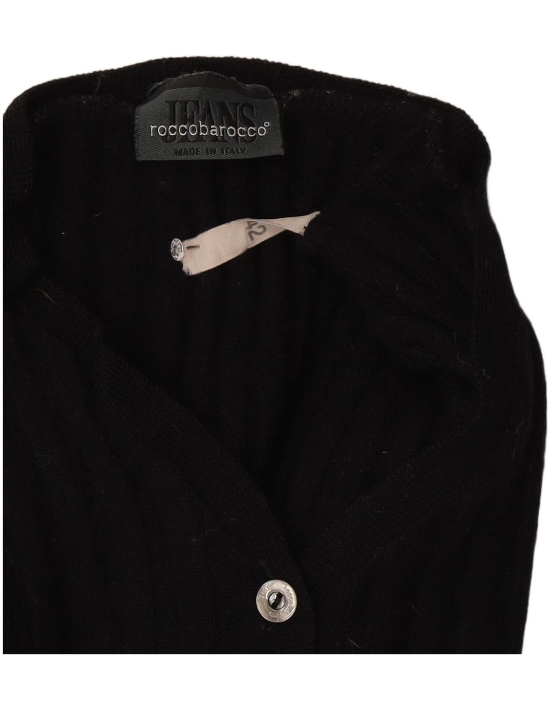 Damski sweter Roccobarocco Crop Cardigan IT 42 Średni czarny