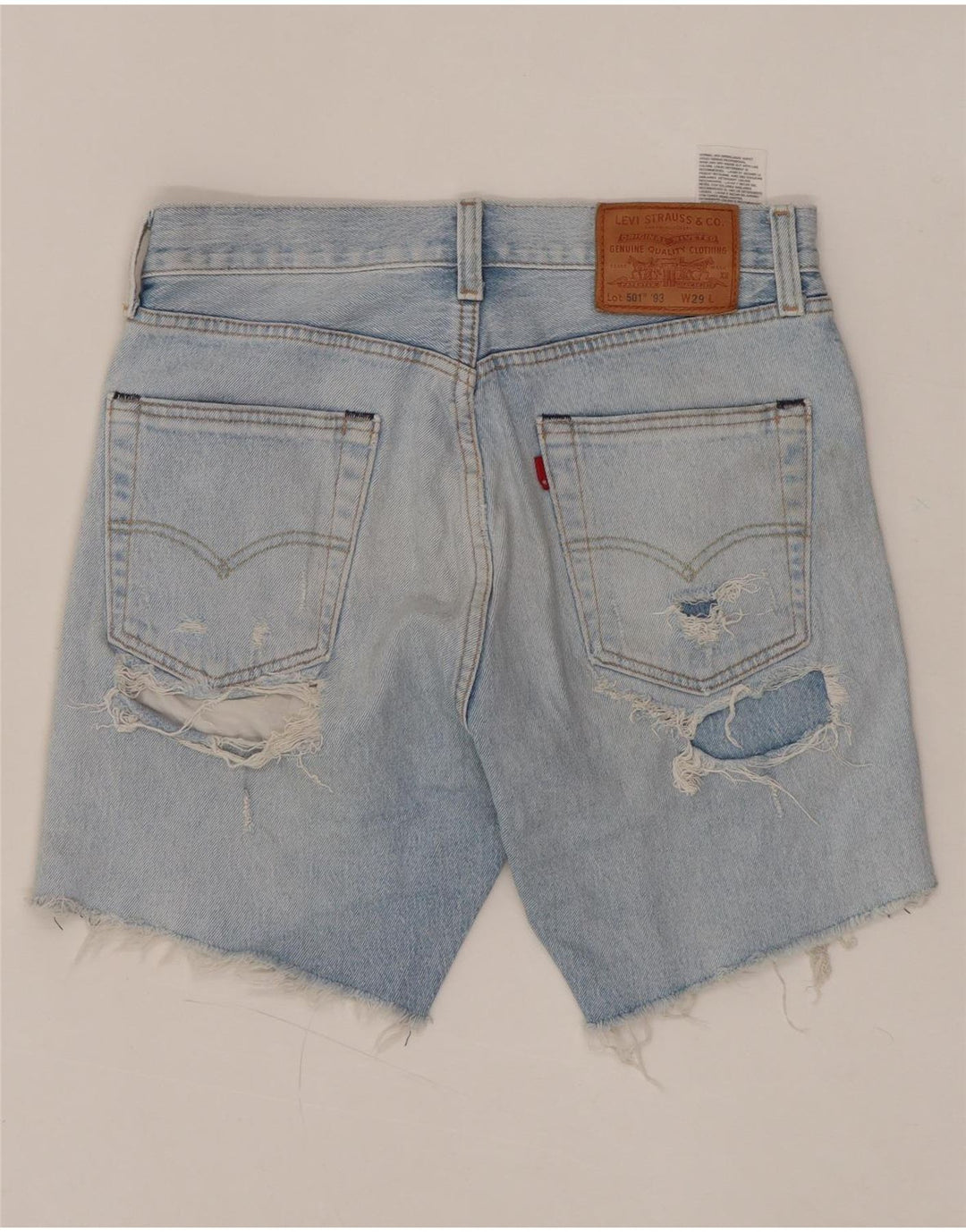Damskie spodenki jeansowe LEVI'S 501 z wysokim stanem W29, średni niebieski