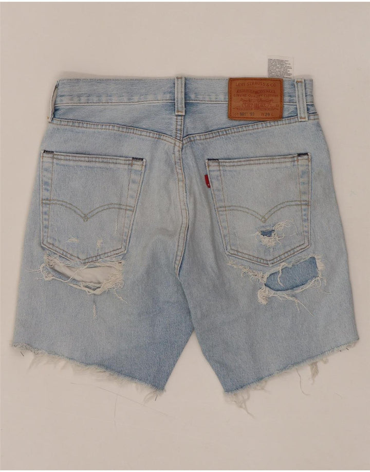 Damskie spodenki jeansowe LEVI'S 501 z wysokim stanem W29, średni niebieski