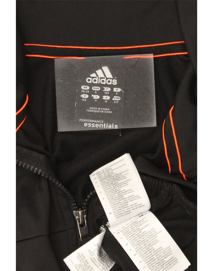 Adidas Męska kurtka dresowa UK 36/38 Mały czarny poliester
