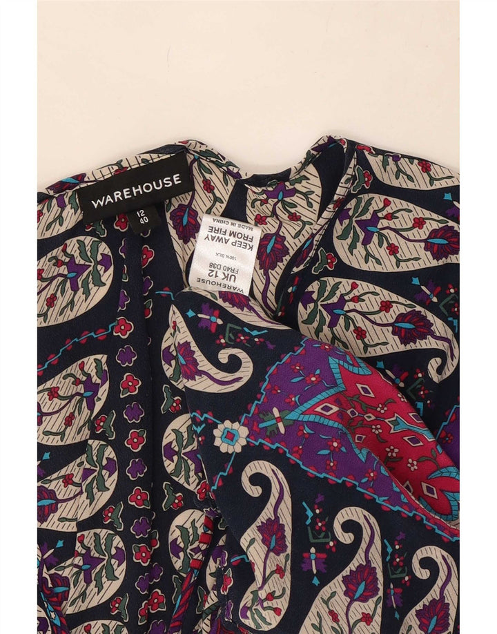 Damska sukienka kaftan Warehouse UK 12 Średni wielokolorowy jedwab Paisley