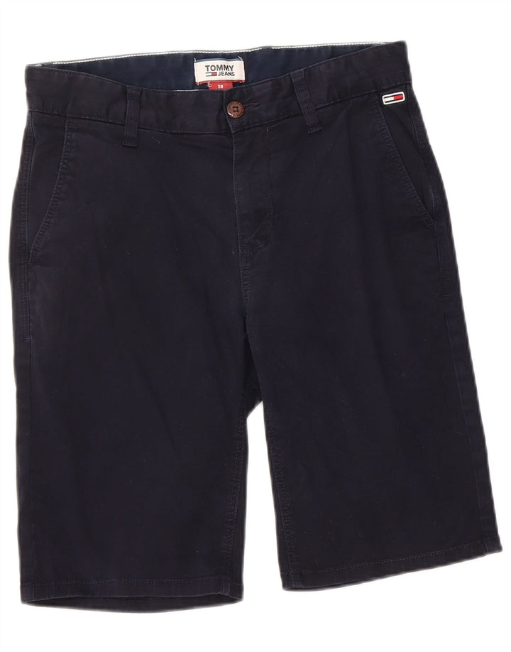 Męskie spodenki chino TOMMY HILFIGER W28 małe, granatowe, bawełniane