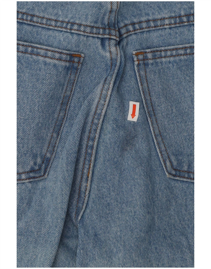 Vintage damskie dżinsy z wysokim stanem, zwężane W28 L30, niebieska bawełna