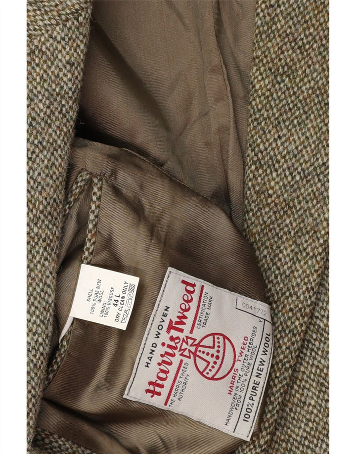 HARRIS TWEED Męska marynarka zapinana na 2 guziki UK 44 2XL Wełna khaki