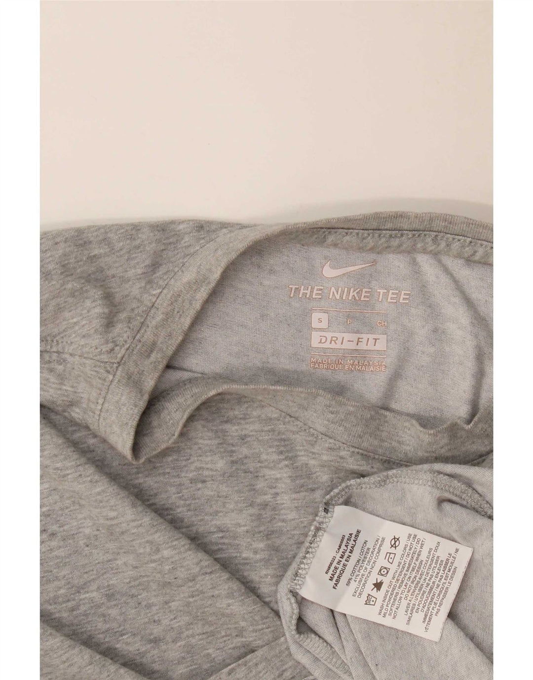Męski T-shirt Nike Dri Fit, mały, szary, bawełniany