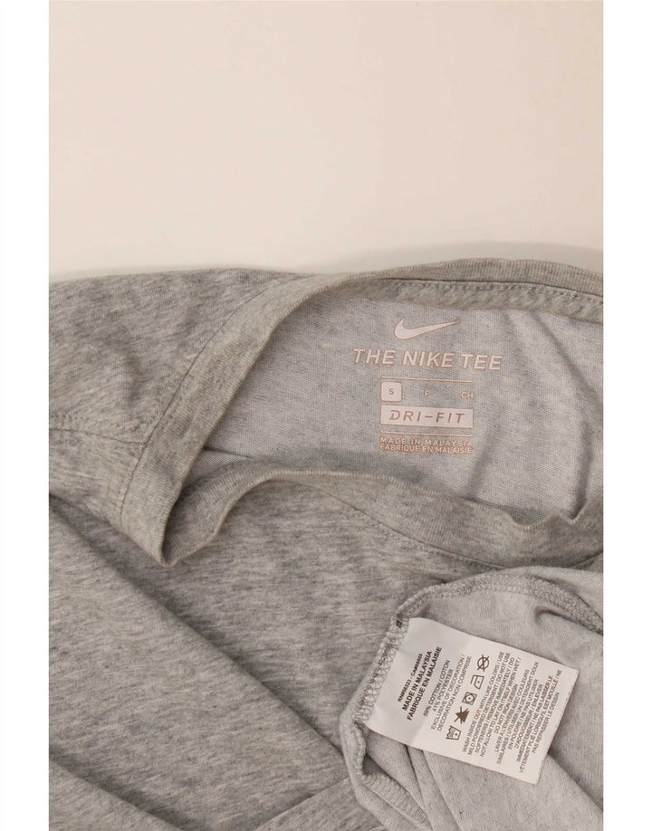 Męski T-shirt Nike Dri Fit, mały, szary, bawełniany