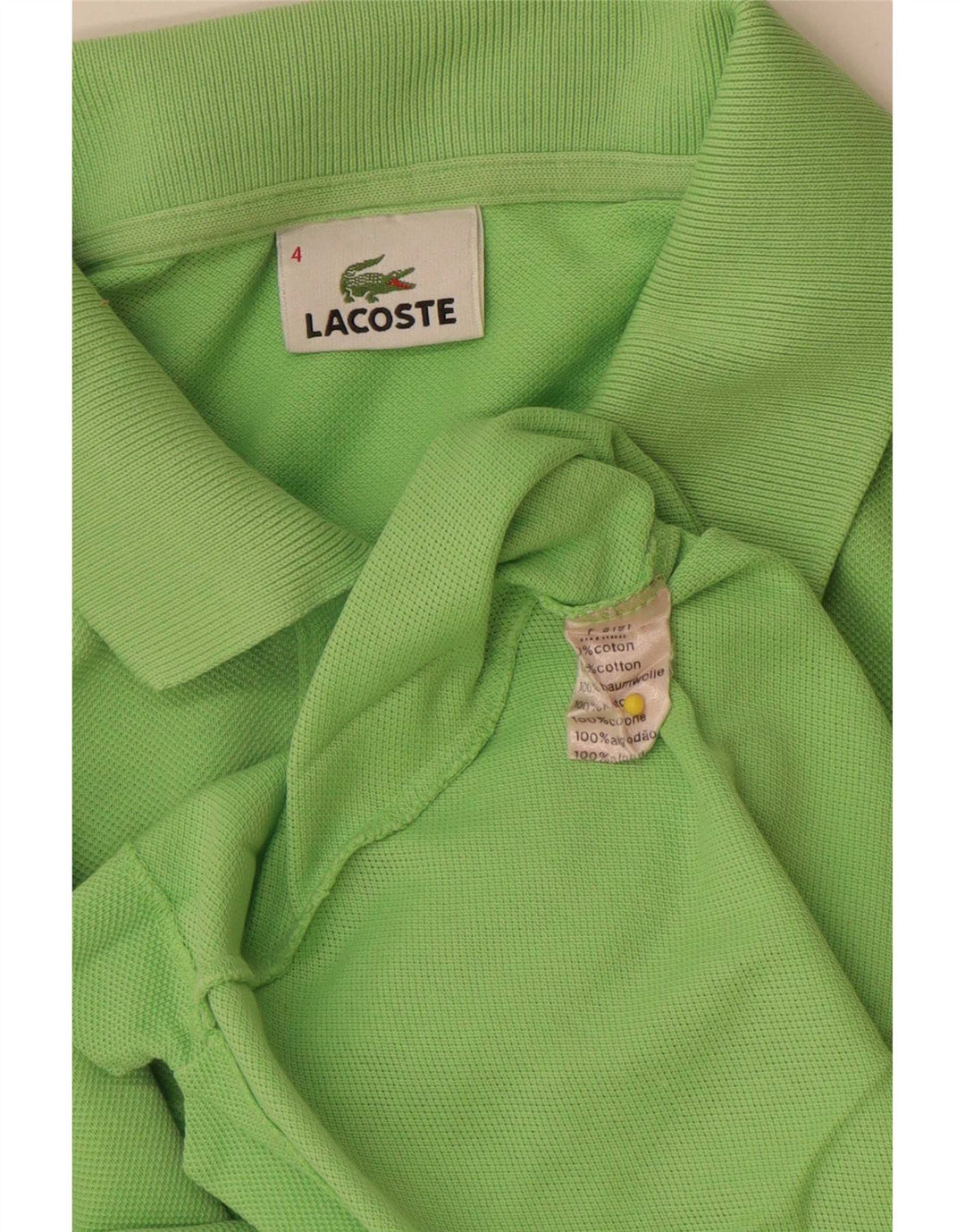 Męska koszulka polo Lacoste, rozmiar 4, średnia, zielona bawełna