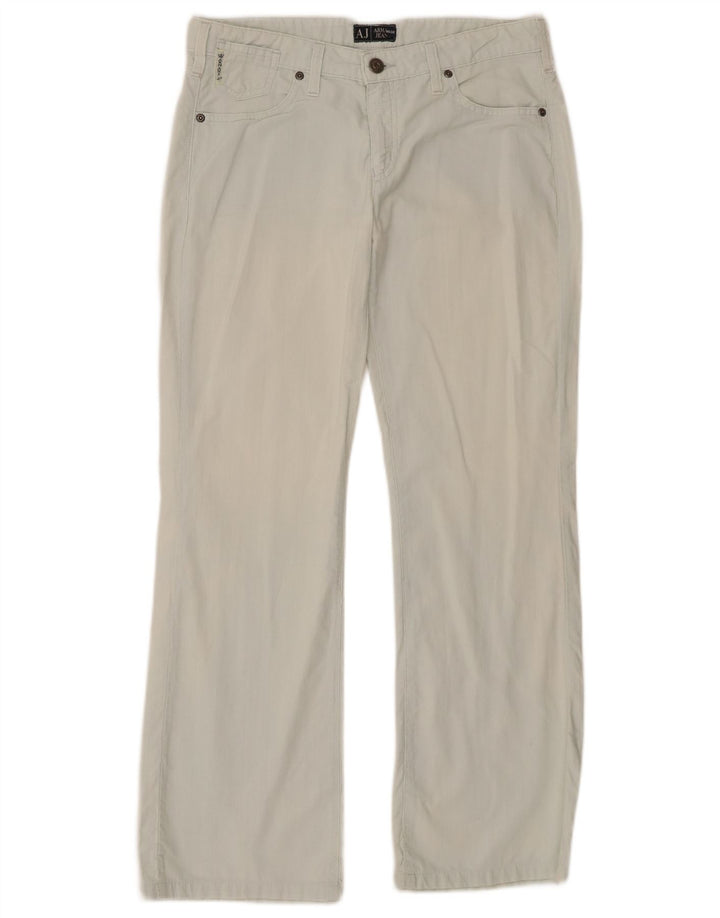 Damskie spodnie typu casual Bootcut Armani W27 L28 Niebieska bawełna