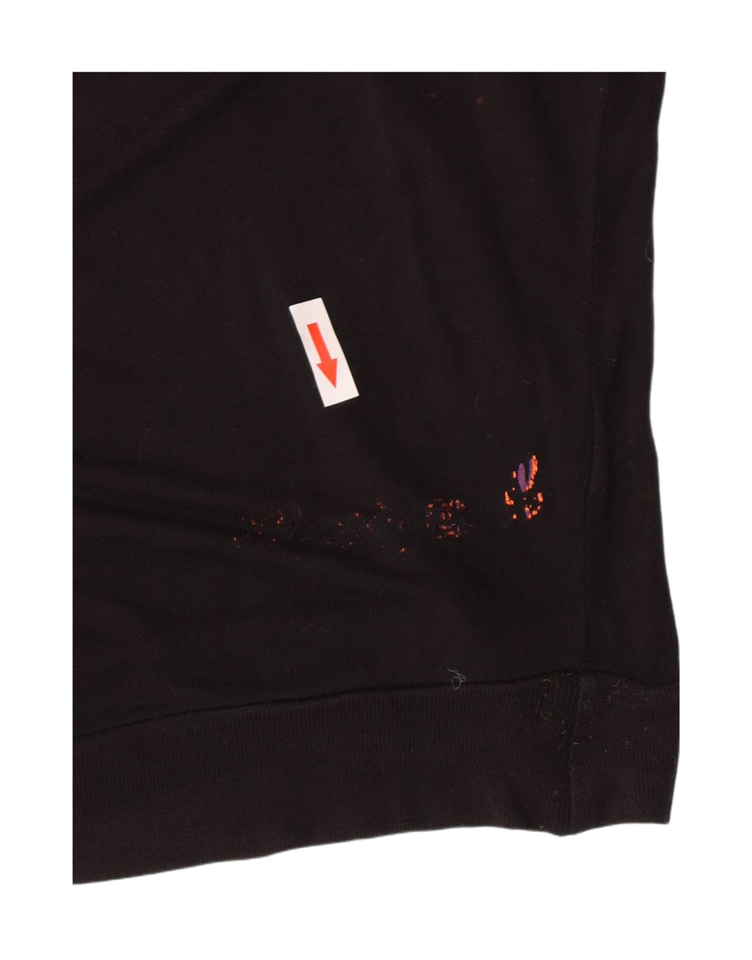 Damska bluzka Desigual Batwing Top UK 16, duża, czarna w kwiaty