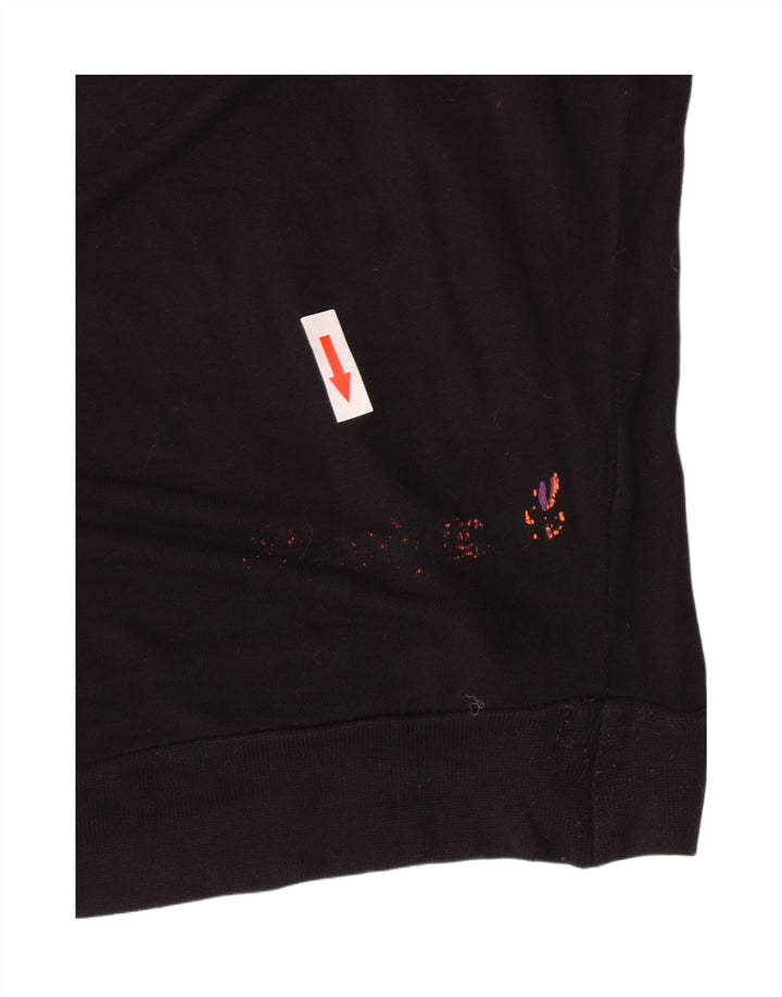 Damska bluzka Desigual Batwing Top UK 16, duża, czarna w kwiaty