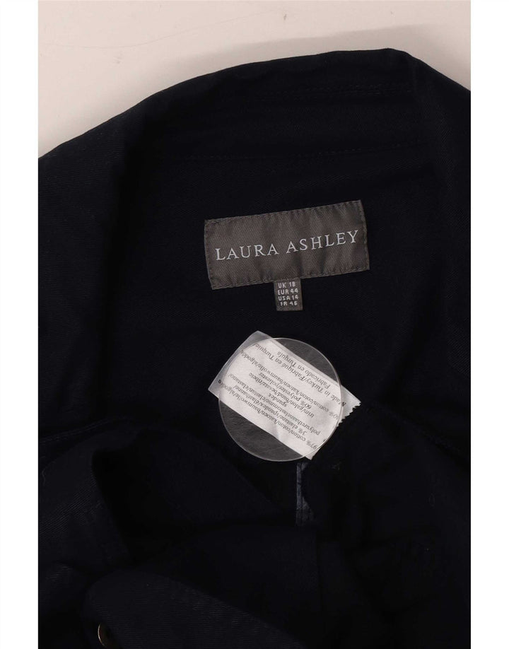 Damska marynarka Laura Ashley zapinana na 2 guziki, UK 18 XL, granatowa, bawełniana
