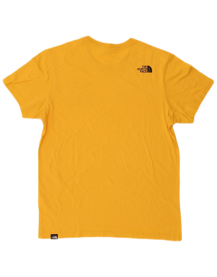 Męski T-shirt z grafiką The North Face, bawełniany, średni żółty