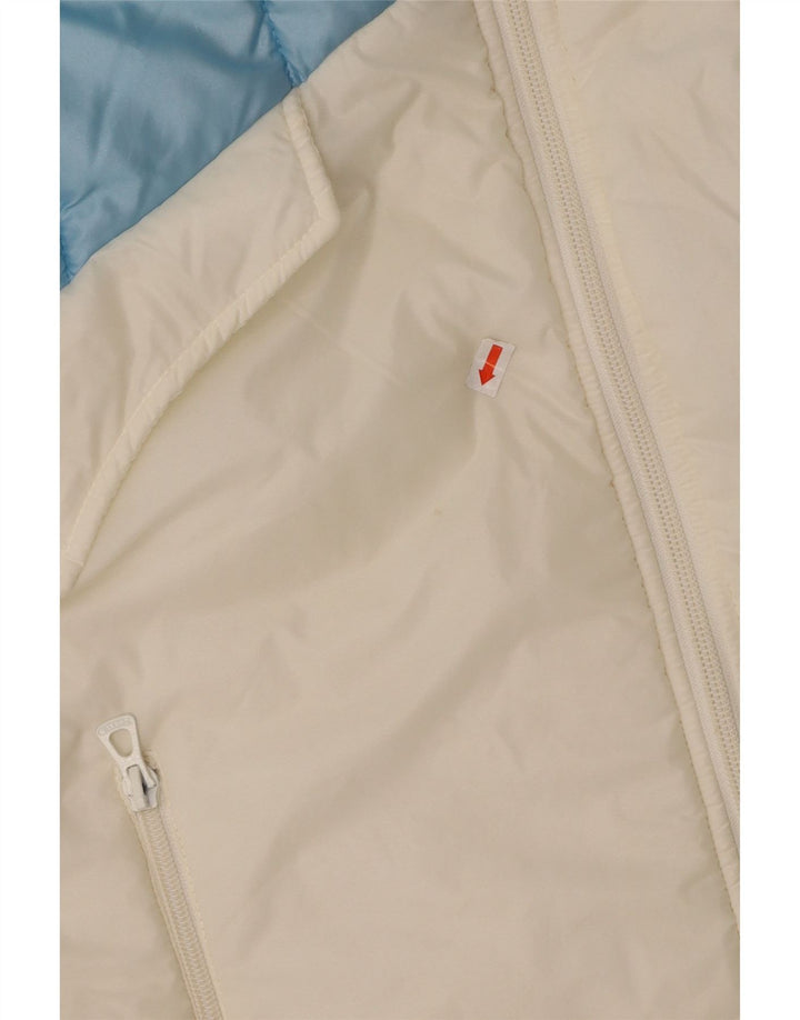 DUBIN Womens Padded Jacket UK 16 Large Blue Colourblock