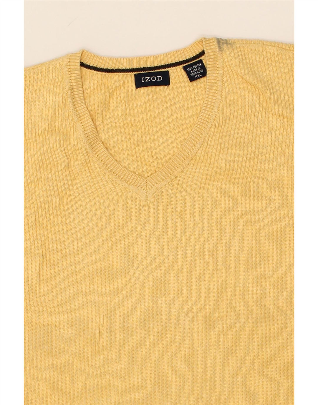 IZOD Mens Vest Tank Top 2XL Yellow Cotton Vintage Izod and Second-Hand Izod from Messina Hembry 