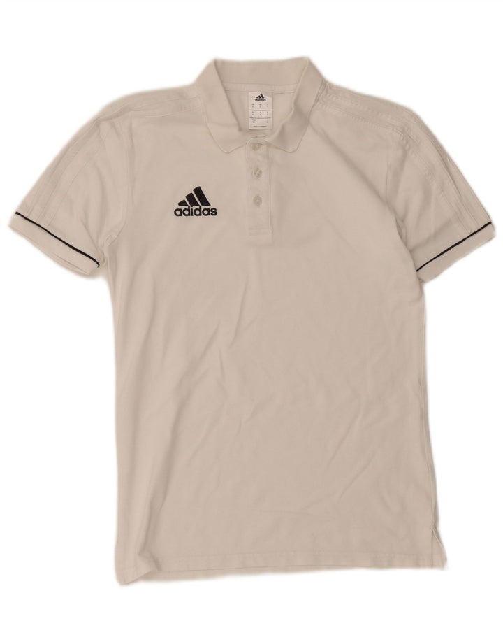 Męska koszulka polo Adidas, mała, biała